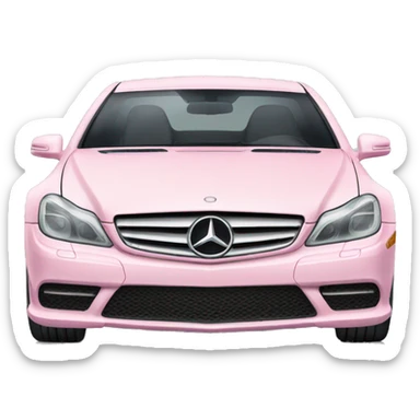 light pink mercedes benz car sticker