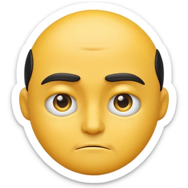Traditional emoji with annoyed side eye sticker
