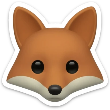dead fox face sticker
