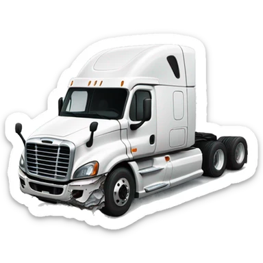 damaged freightliner cascadia sticker