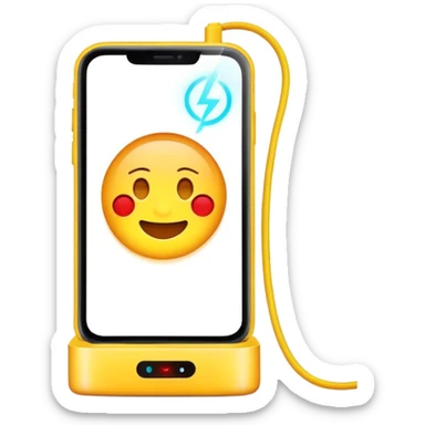 charging of phone emoji with fast charge sticker