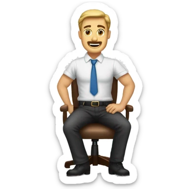 hombre de negocios haciendo una equis con los brazos sticker