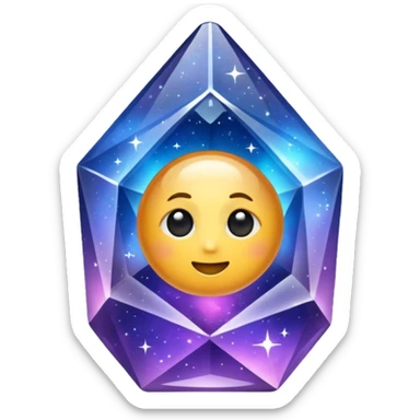 Galaxy within a crystal sticker