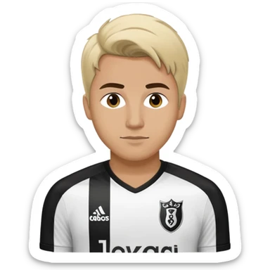 Semih kılıçsoy blonde hair beşiktaş player sticker
