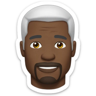 Terry crews with eyes closed and flat mouth sticker