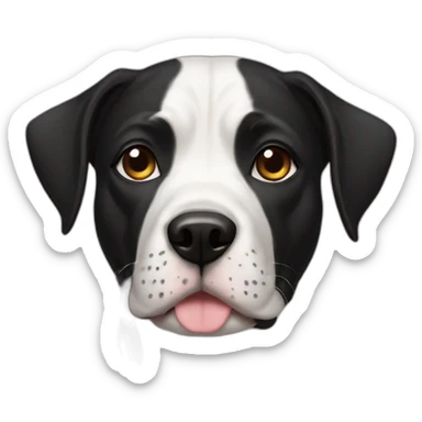 Black female dog Staffordshire sticker