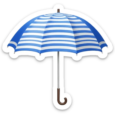 umbrella summer blue and withe sticker