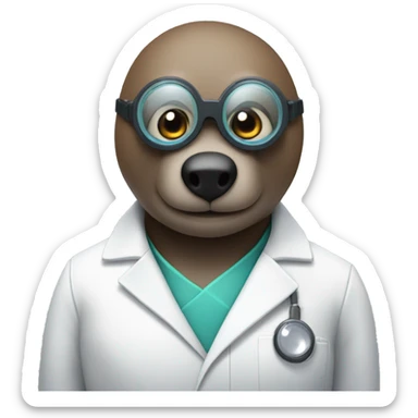 A mole wearing labcoat and goggles sticker