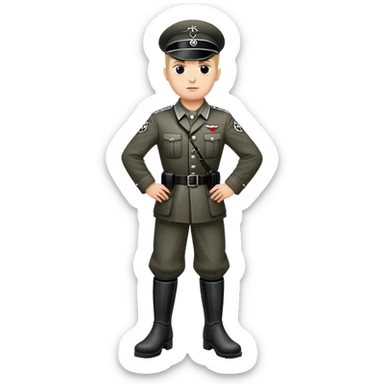 a nazi ss soldier wearing boots sticker