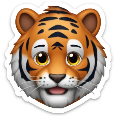 tiger wearing auburn football jersey sticker