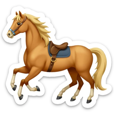 Realistic tan mustang horse sticker