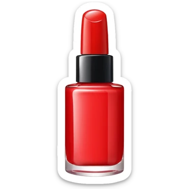red nail polish bottle sticker