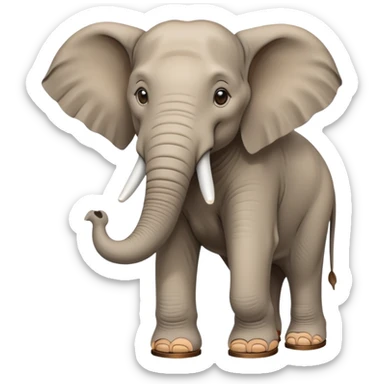 Elefante en el desierto con sandalias  sticker