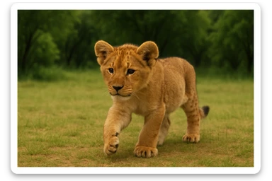 Lion cub sticker