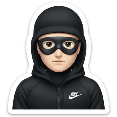 White person wearing a Nike Tex with hood and ski mask co all black and https://encrypted-tbn0.gstatic.com/images?q=tbn:ANd9GcTQEV3H5Fpq8Dp-ki2RTwgbdHqMsKZzDtarA9ywqiFzKVKjxdLc5Fq9yDOax7-XC4trueI2pFuItpqM_TVrGODdDG5la_rbm9lB8utSLKXm&s=10 sticker