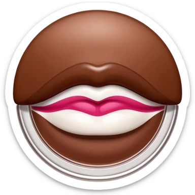 tri colored brown and white fenty beauty lip gloss sticker