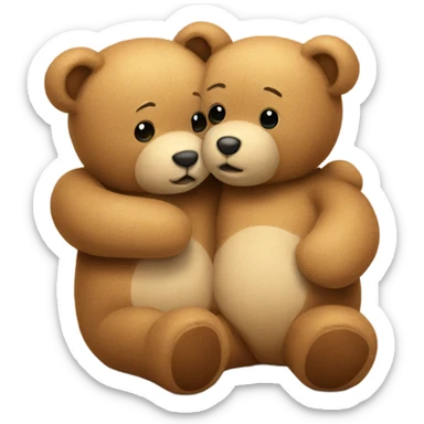 Teddies hugging sticker