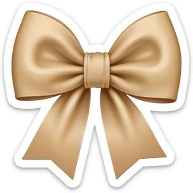 Beige bow sticker