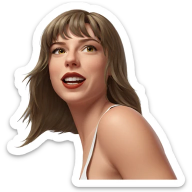 realistic portrait of girl sticker