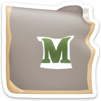 letters M and R sticker