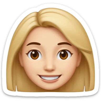 can you draw an emoji of a woman with hair parted down the middle sticker