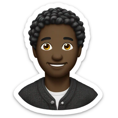 Black man smocked sticker