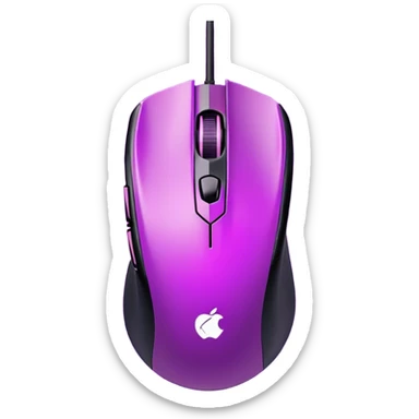 neon Purple gaming mouse sticker
