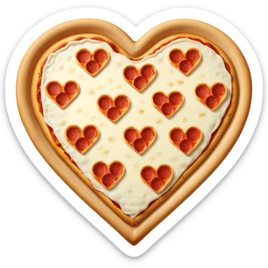 Heart shaped pizza  sticker