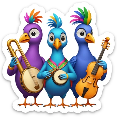 bird as Musicians sticker