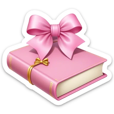 pink light romance books and bow sticker