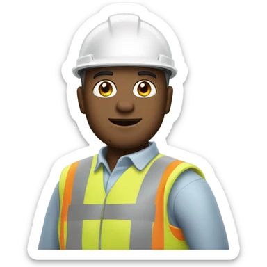 Civil engineer with white helmet  sticker