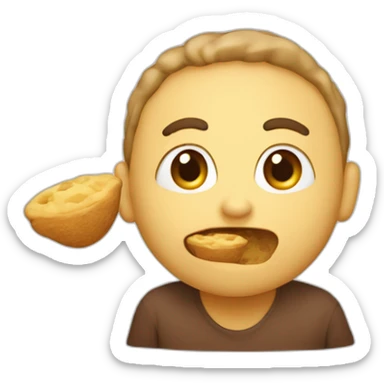 Un humain qui mange du caca sticker