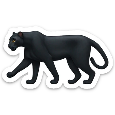 Black Leopard walking sticker