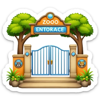 A zoo entrance  sticker