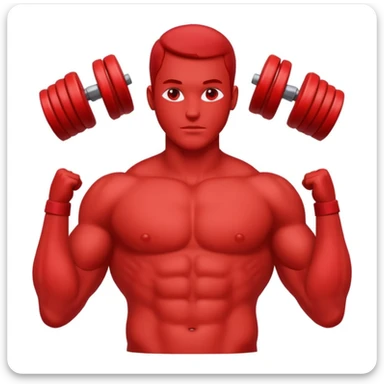 minimalistic human body silhouette, chest, biceps, and quadriceps filled with color, flat Apple iOS icon style sticker