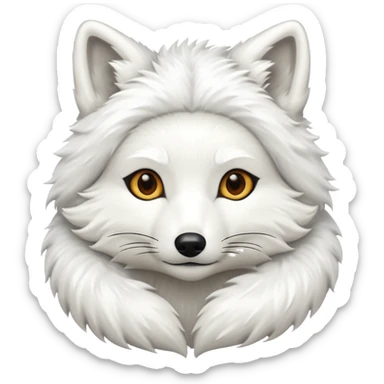 white fox sticker