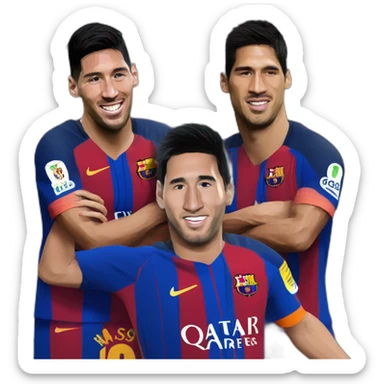 Messi neymar and luis suarez sticker