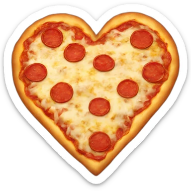 pizza heart sticker
