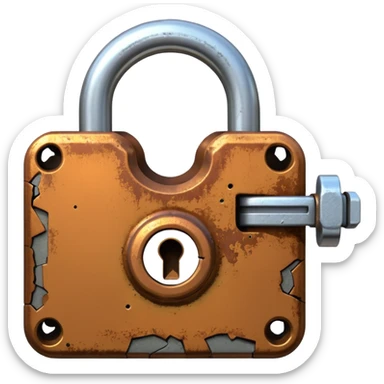 candado roto sticker