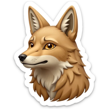 Howling coyote  sticker