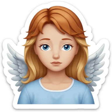 Sleepy angel with auburn hair the blonde balayage sticker