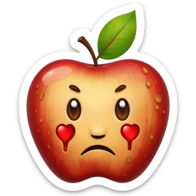 Spoiled apple sticker