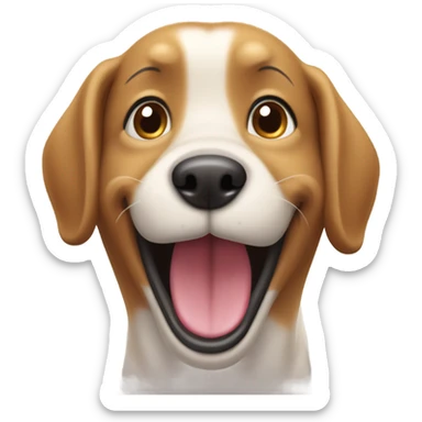 dog happy sticker