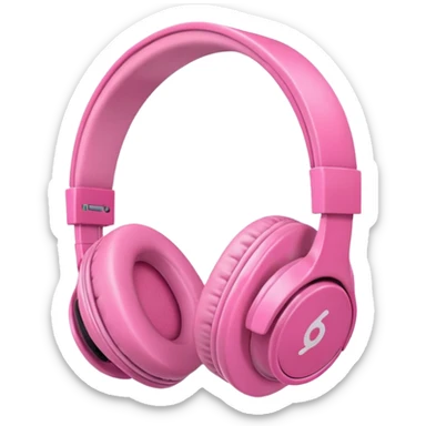 pink headphones sticker