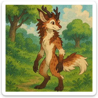 "Vernid" in full body (an open fantasy creature species by LiLaiRa) sticker