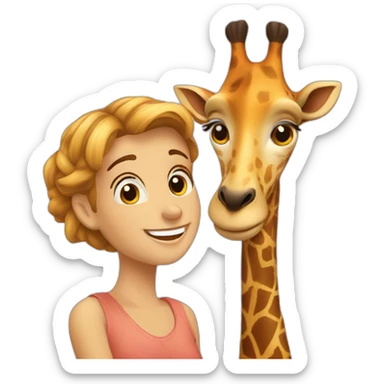 Girafe qui est amoureux sticker