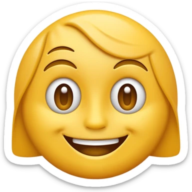 normal yellow emoji, but gigachads face sticker