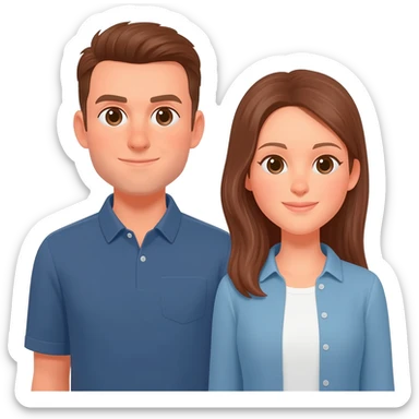 Man and woman sticker