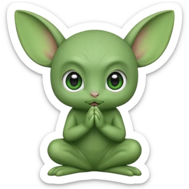 Grogu bowing sticker