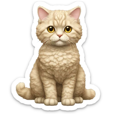 Selkirk Rex Cat Full Body sticker